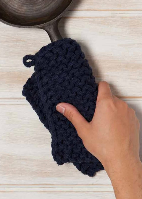 Knit Midnight Pot Holder DA