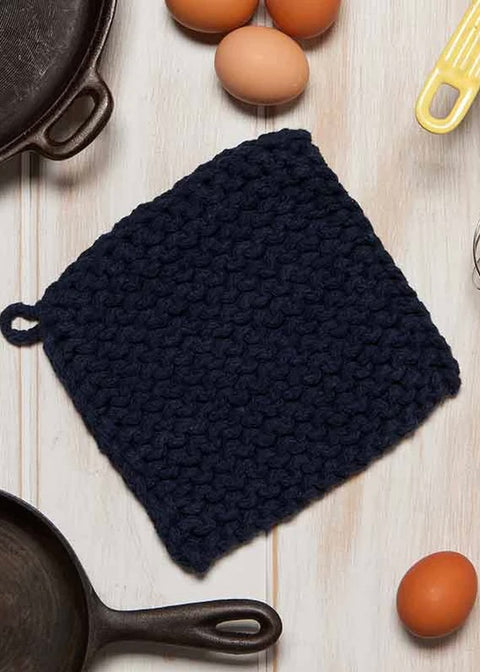 Knit Midnight Pot Holder DA