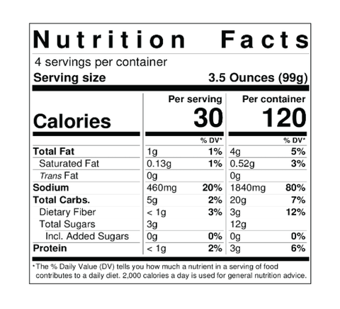 Nutritional Label