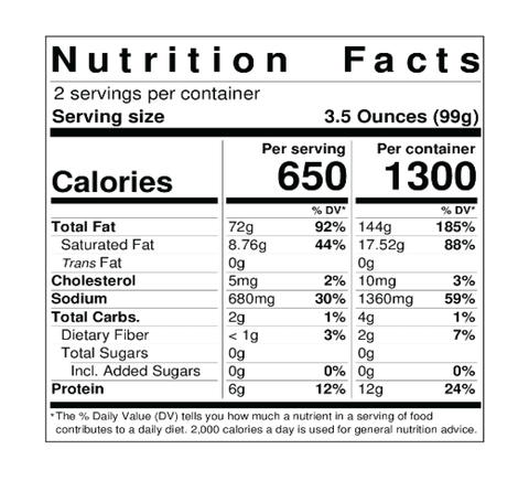 Nutritional Label